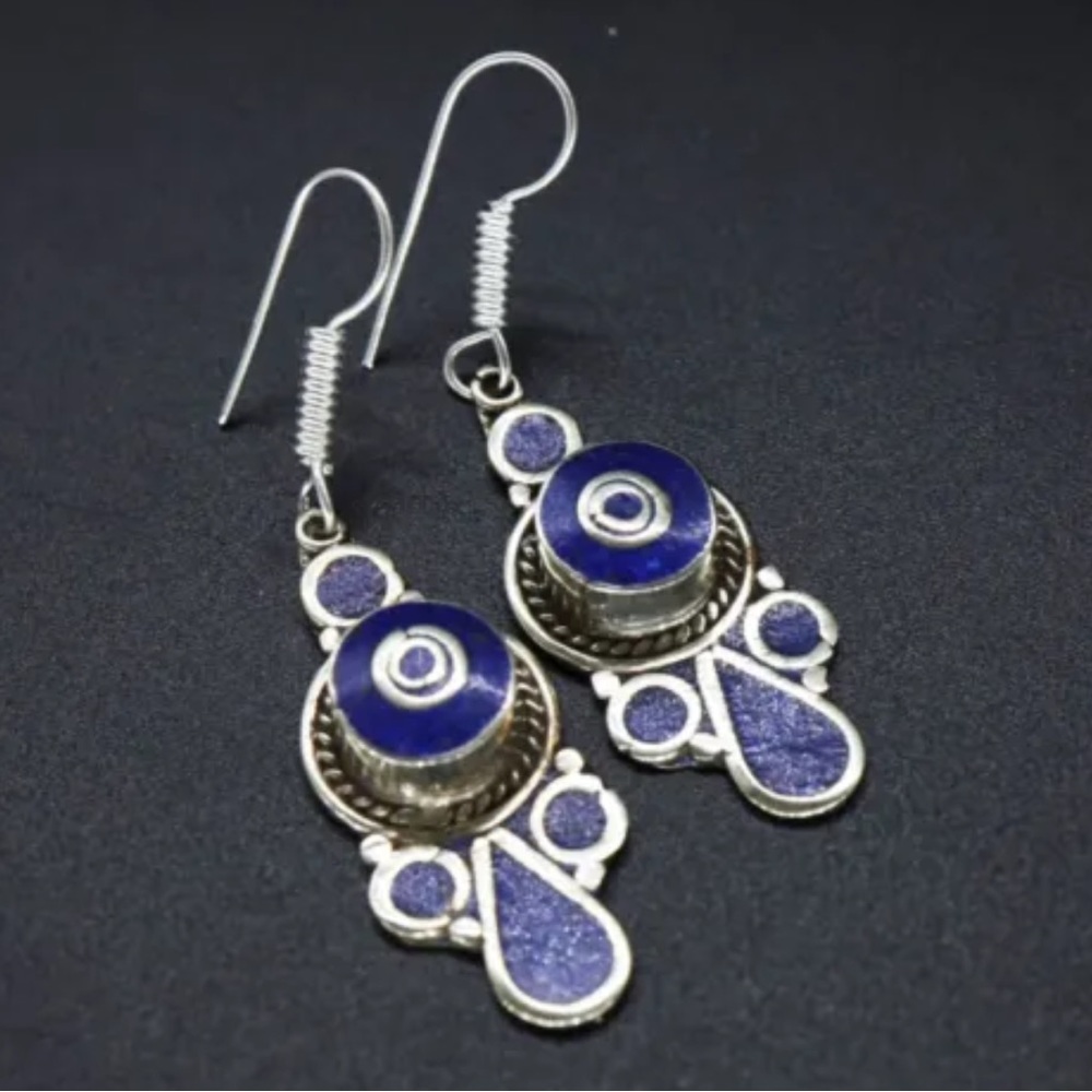 Traditional ethnic Gemstone earrings - Picture 2 of 12
